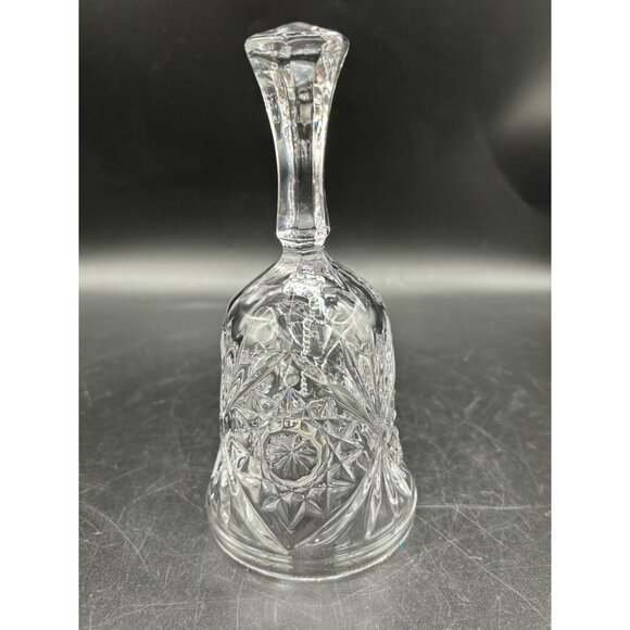 Vintage Lead Crystal Dinner Bell, Hand Bell 6.75" Tall - Picture 10 of 10
